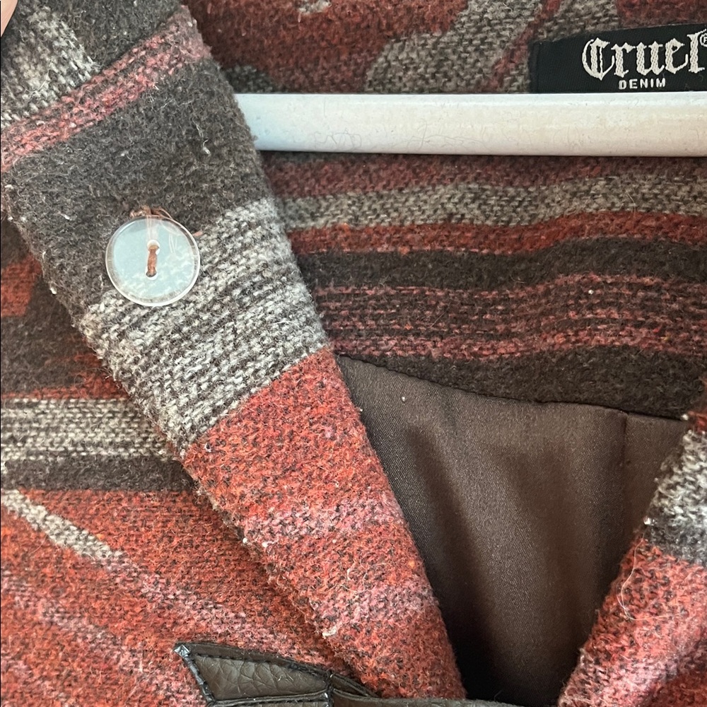 Red And Brown Patterned Winter Jacket - image 5